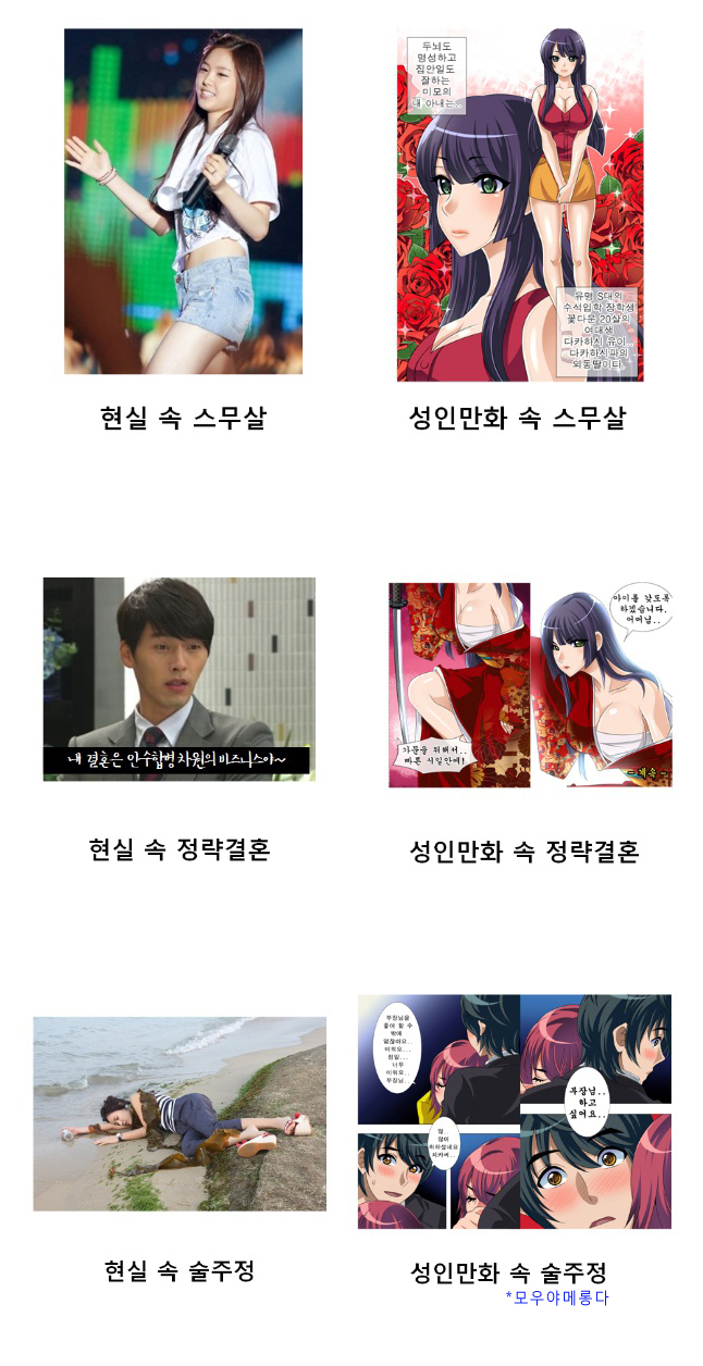 현실과 성인만화의 차이 | 인스티즈