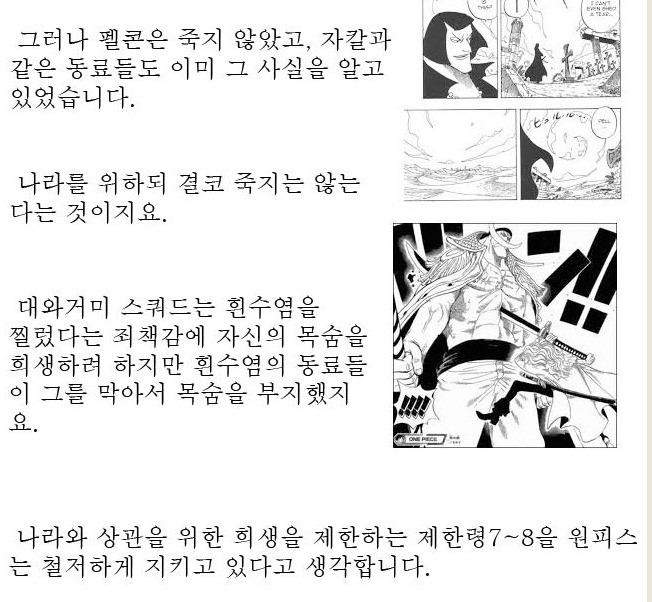 원피스를 우익만화라 주장하시는 분께 이 글을 보여주십시요 | 인스티즈